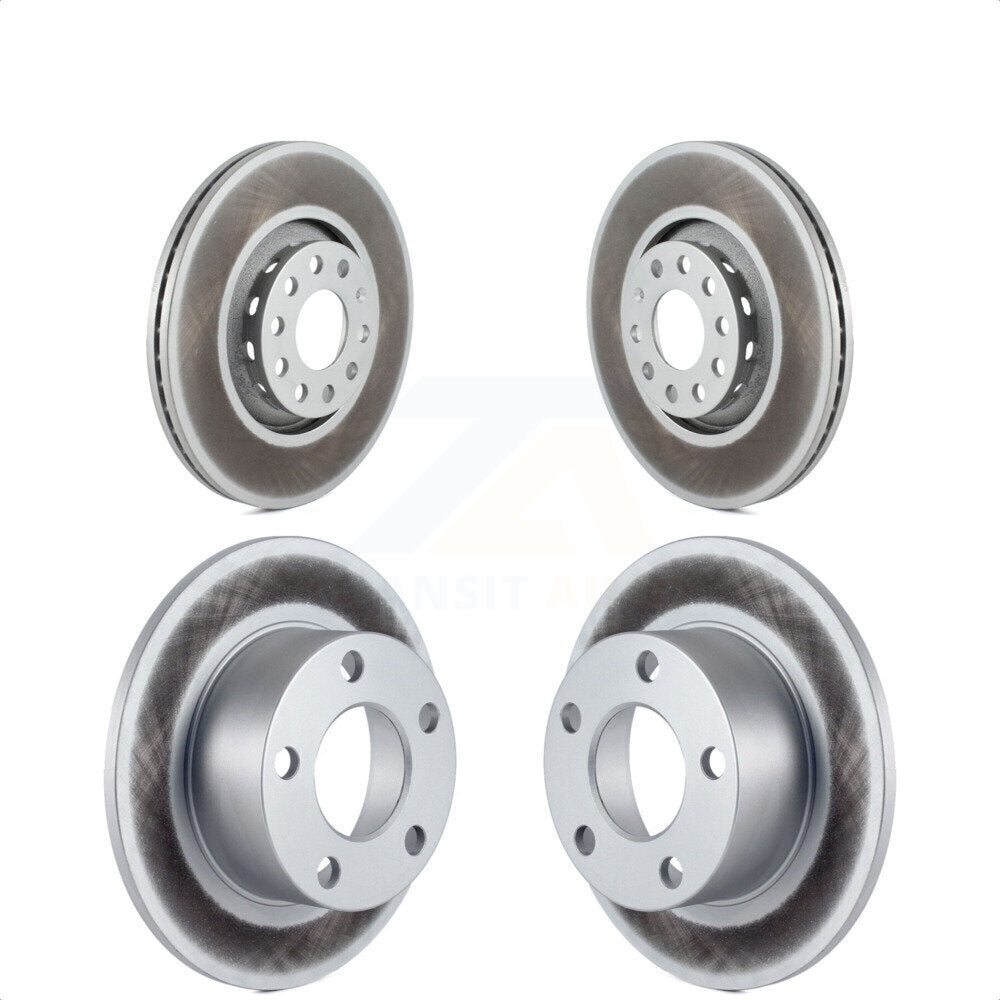 Front Rear Coated Disc Brake Rotors Kit For 2000-2004 Audi A6 With 312mm Diameter Rotor KG-100901
