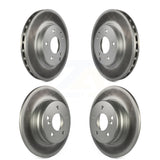 Front Rear Coated Disc Brake Rotors Kit For 2003-2005 Mercedes-Benz C240 Wagon with RWD KG-100929