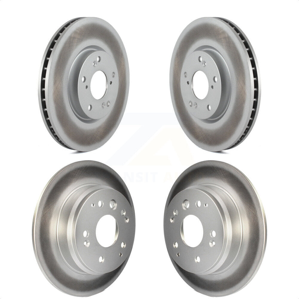 Front Rear Coated Disc Brake Rotors Kit For 2004-2005 Acura TL Automatic transmission KG-100950
