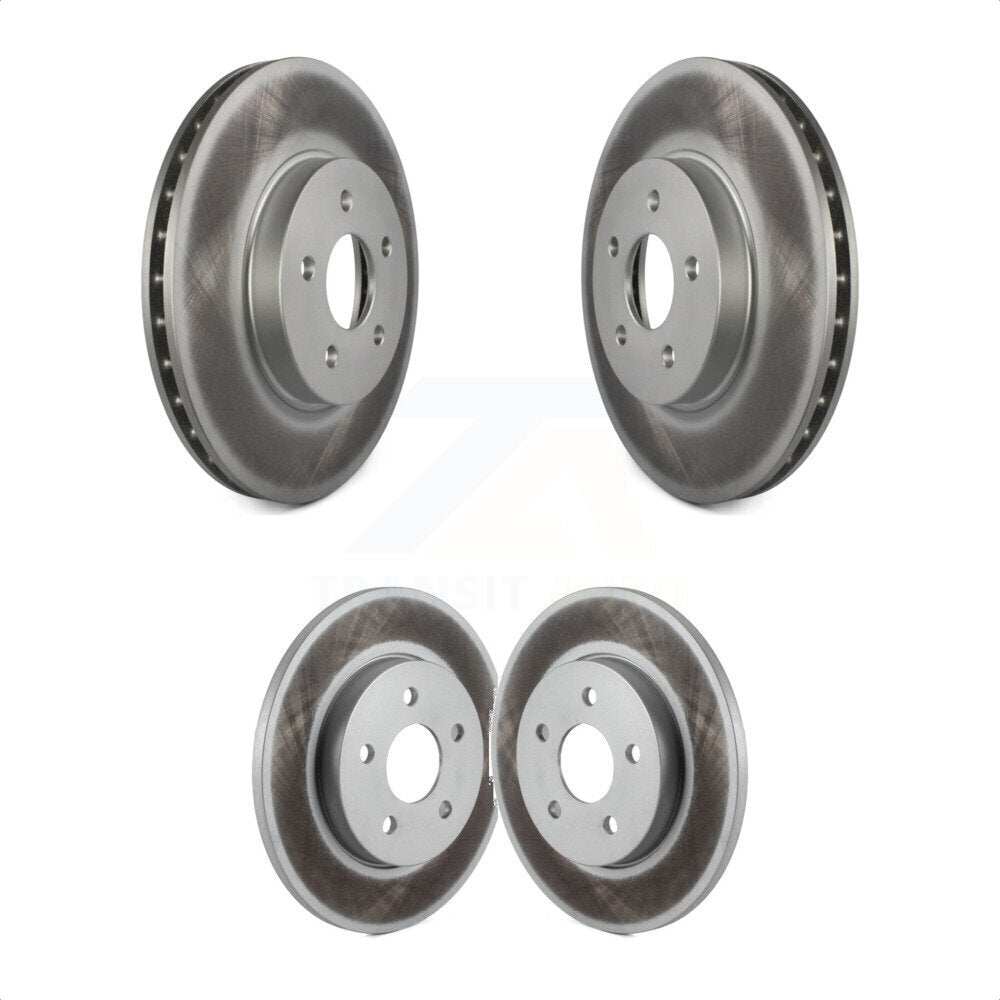 Front Rear Coated Disc Brake Rotors Kit For 2002-2008 Jaguar X-Type KG-100953