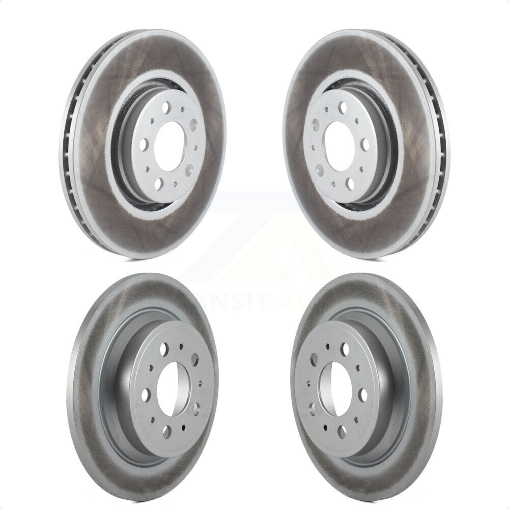 Front Rear Coated Disc Brake Rotors Kit For 2008 Volvo S60 With 316mm Diameter Rotor KG-100954
