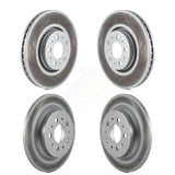 Front Rear Coated Disc Brake Rotors Kit For 2008 Volvo S60 With 316mm Diameter Rotor KG-100954