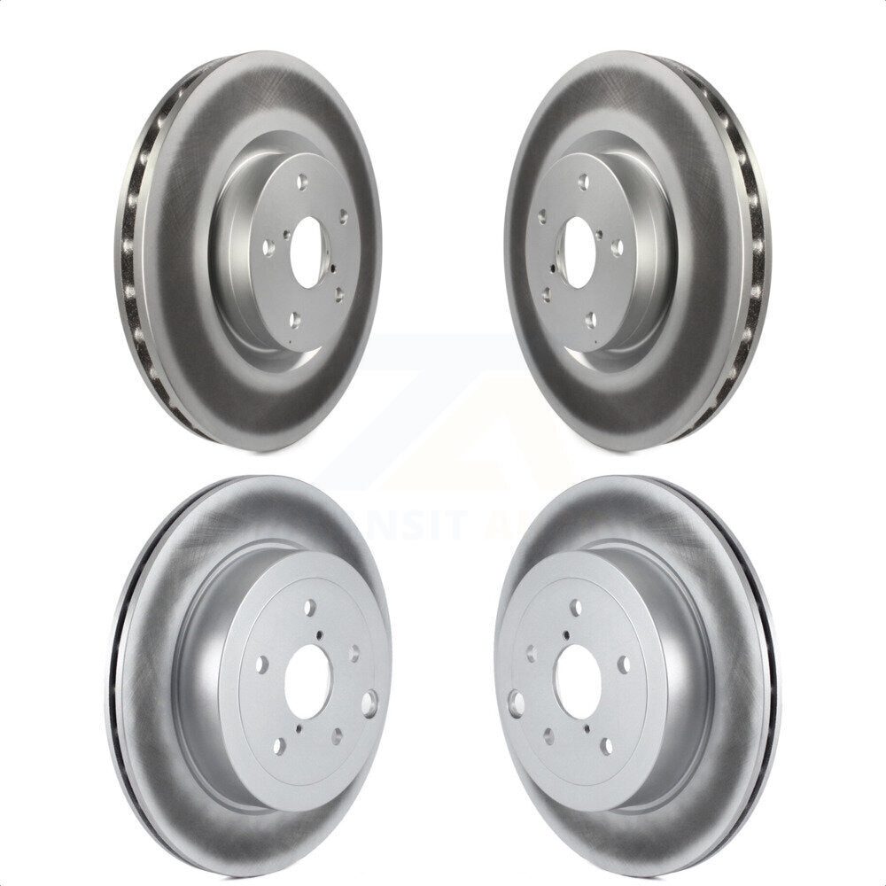 Front Rear Coated Disc Brake Rotors Kit For Subaru Impreza WRX STI KG-100983