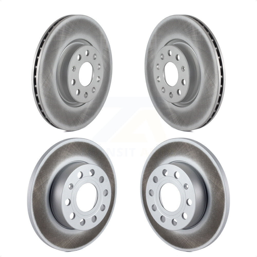 Front Rear Coated Disc Brake Rotors Kit For 2008-2008 Audi A3 Quattro KG-100994