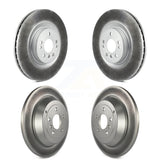 Front Rear Coated Disc Brake Rotors Kit For 2007-2009 Mercedes-Benz ML320 With 350mm Diameter Rotor KG-101008