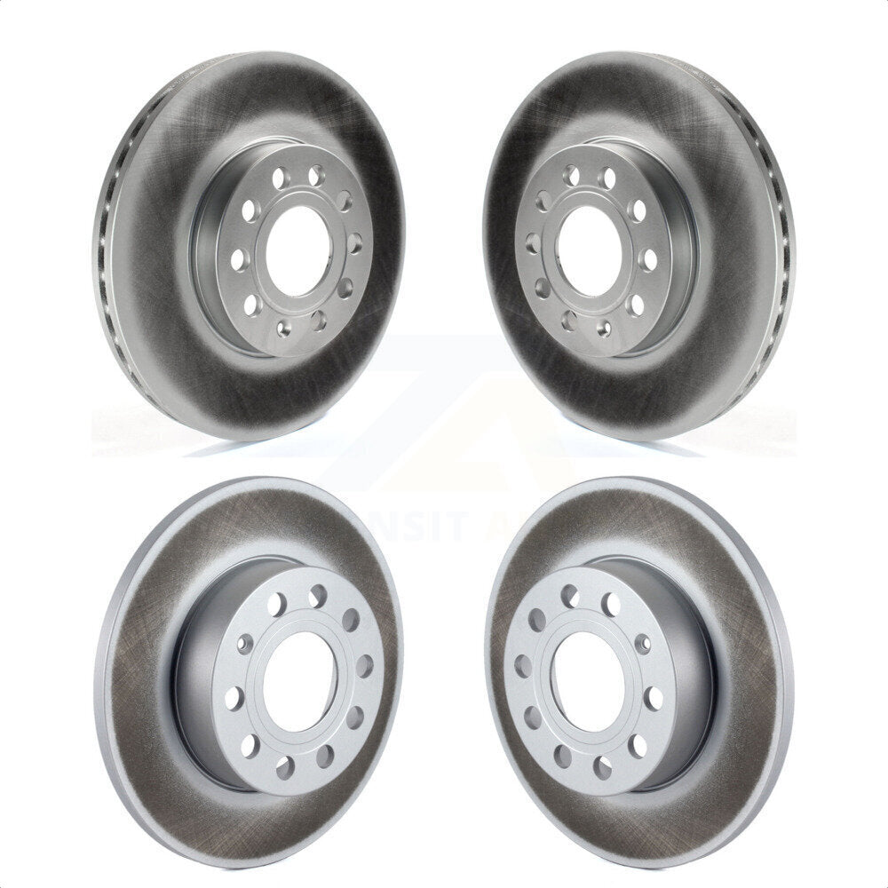 Front Rear Coated Disc Brake Rotors Kit For 2006-2009 Volkswagen Rabbit KG-101015