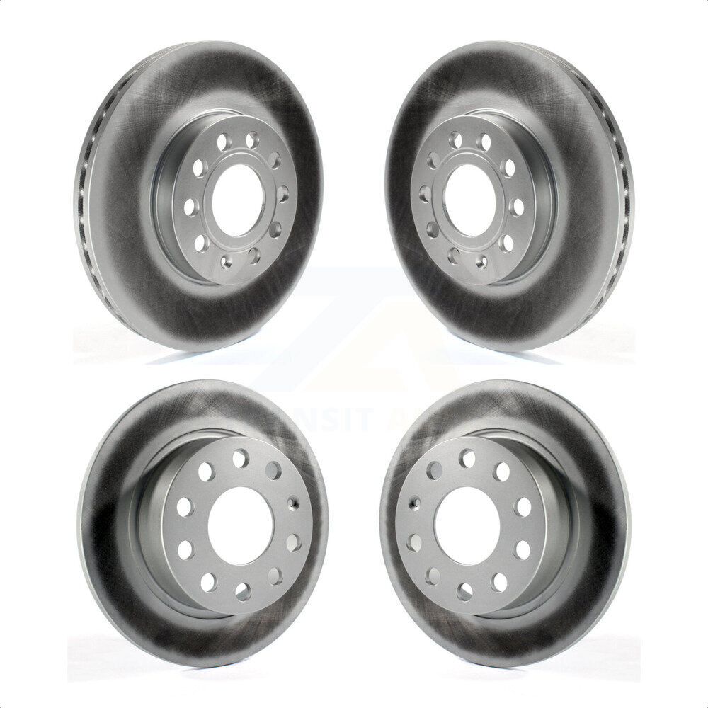 Front Rear Coated Disc Brake Rotors Kit For Volkswagen Jetta Beetle Golf SportWagen KG-101017