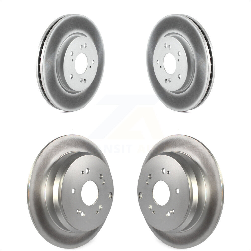 Front Rear Coated Disc Brake Rotors Kit For Honda CR-V Acura RDX KG-101043