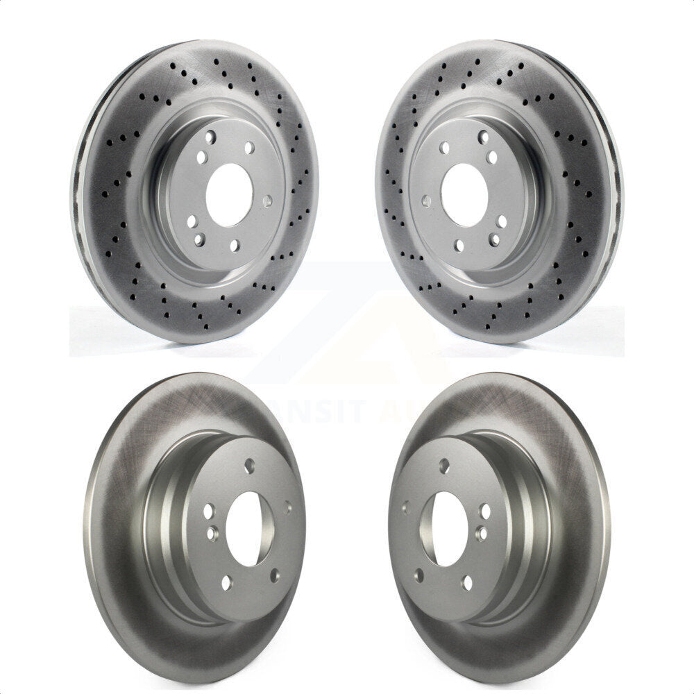 Front Rear Coated Disc Brake Rotors Kit For Mercedes-Benz C230 CLK350 SLK350 C320 SLK280 SLK300 KG-101045