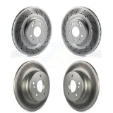 Front Rear Coated Disc Brake Rotors Kit For Mercedes-Benz C230 CLK350 SLK350 C320 SLK280 SLK300 KG-101045
