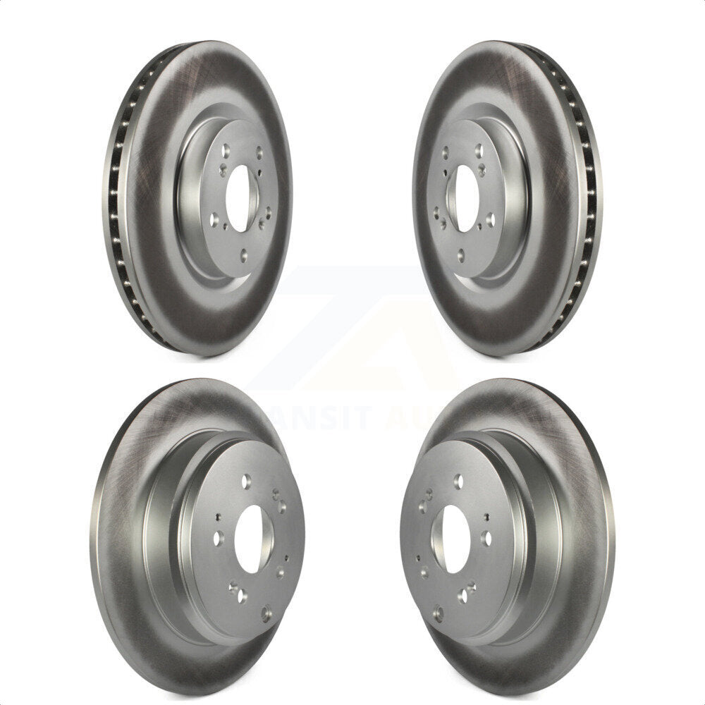 Front Rear Coated Disc Brake Rotors Kit For Honda Pilot Acura MDX ZDX KG-101055