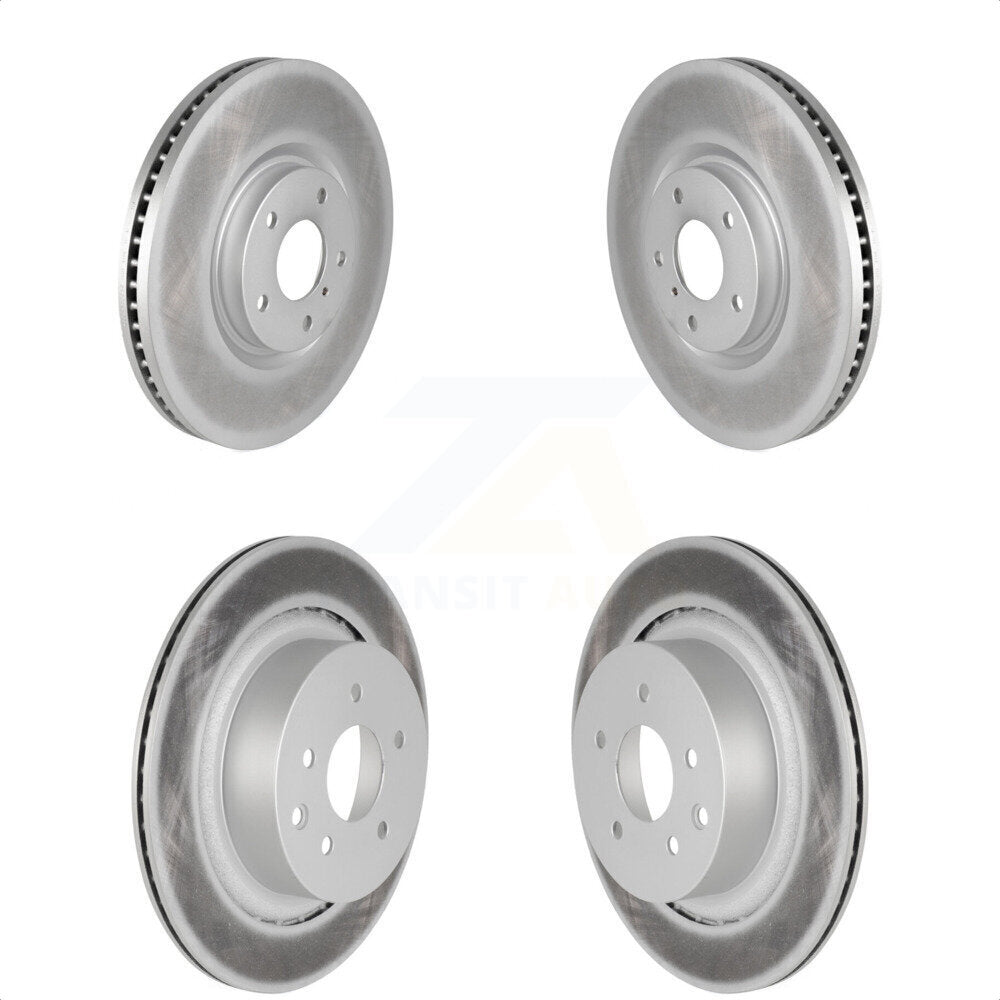 Front Rear Coated Disc Brake Rotors Kit For INFINITI G37 G35 Q60 KG-101057