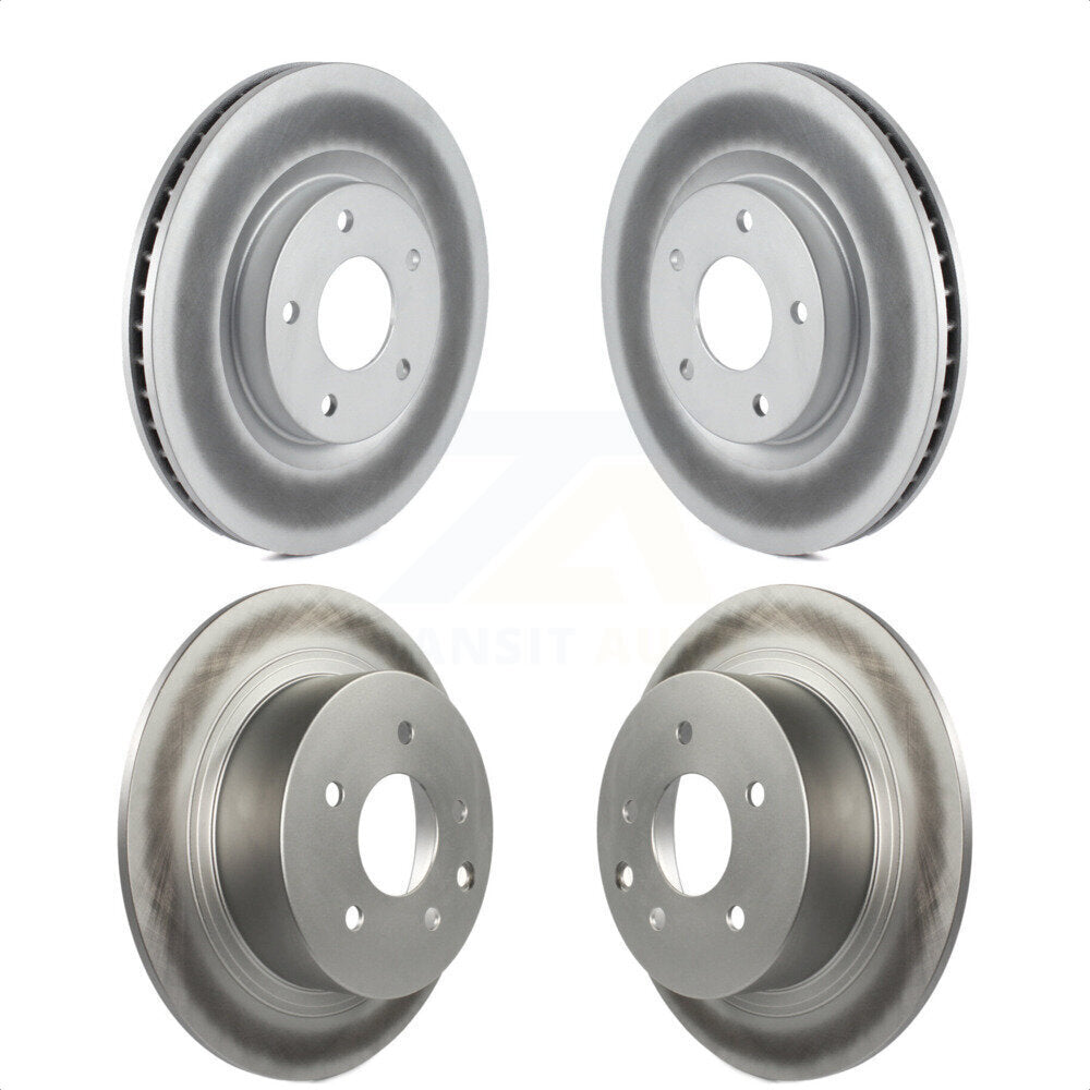 Front Rear Coated Disc Brake Rotors Kit For 2007-2012 Nissan Sentra SE-R KG-101084