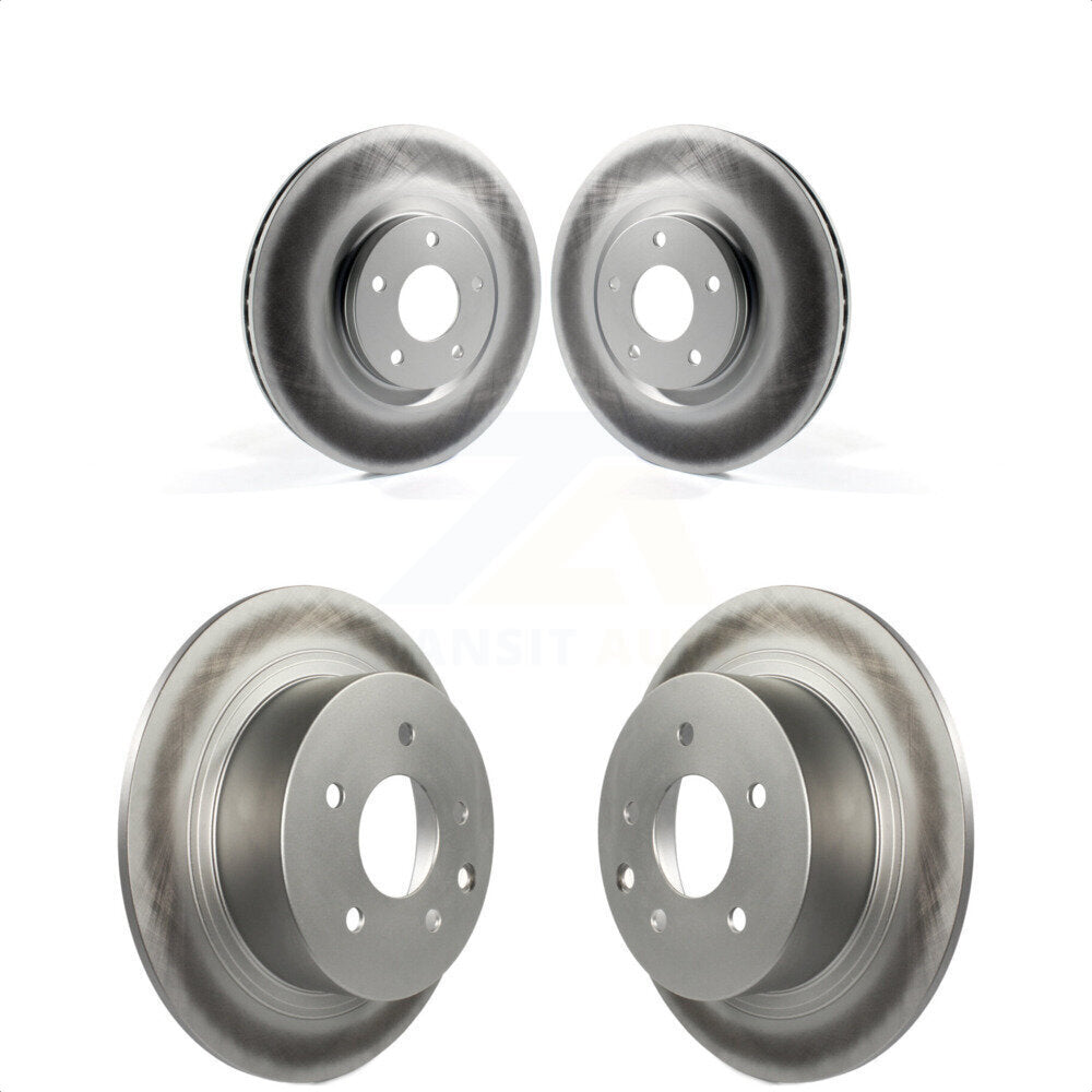 Front Rear Coated Disc Brake Rotors Kit For 2007-2012 Nissan Sentra SE-R Spec V KG-101086