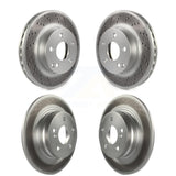 Front Rear Coated Disc Brake Rotors Kit For Mercedes-Benz C300 C250 C230 KG-101129