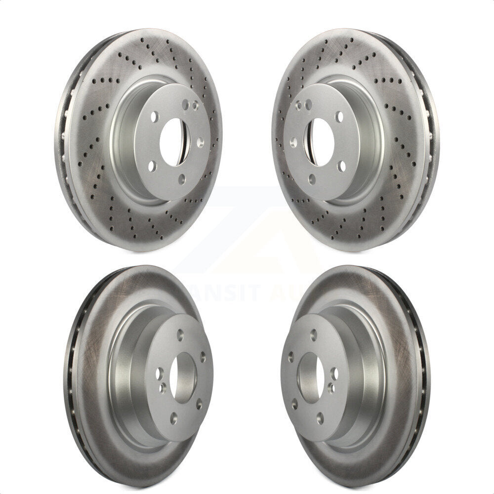 Front Rear Coated Disc Brake Rotors Kit For Mercedes-Benz E350 E400 With 322mm Diameter Rotor KG-101133