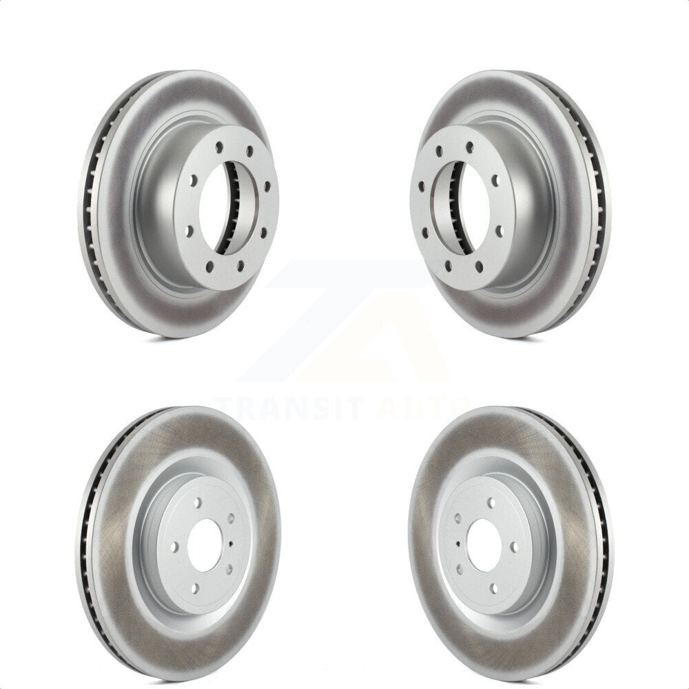 Front Rear Coated Disc Brake Rotors Kit For 2012-2021 Nissan NV2500 NV3500 NV1500 KG-101155
