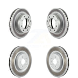 Front Rear Coated Disc Brake Rotors Kit For 2012-2021 Nissan NV2500 NV3500 NV1500 KG-101155