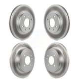 Front Rear Coated Disc Brake Rotors Kit For Hyundai Accent Kia Rio KG-101156