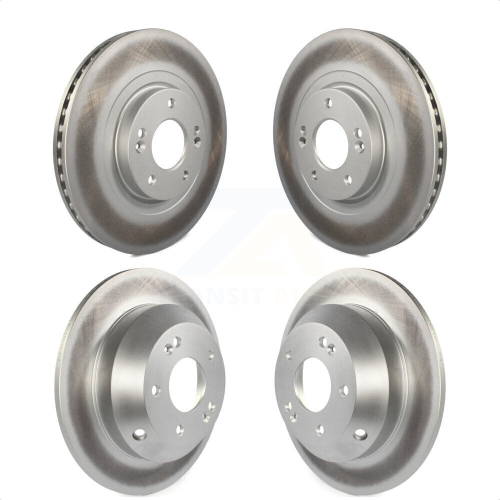 Front Rear Coated Disc Brake Rotors Kit For Kia Sorento Hyundai Santa Fe Sport XL KG-101160