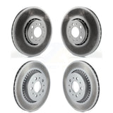 Front Rear Coated Disc Brake Rotors Kit For 2003-2014 Volvo XC90 With 328mm Diameter Rotor KG-101169
