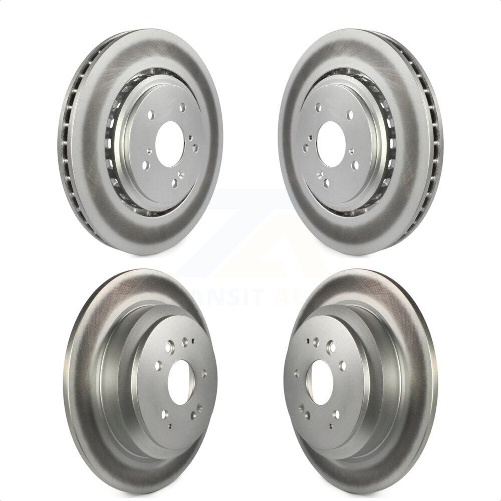 Front Rear Coated Disc Brake Rotors Kit For 2014-2016 Acura MDX KG-101174