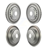Front Rear Coated Disc Brake Rotors Kit For 2014-2016 Acura MDX KG-101174