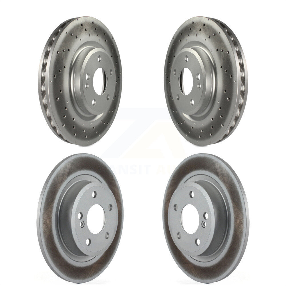 Front Rear Coated Disc Brake Rotors Kit For Mercedes-Benz CLA250 B250 With Sport Package KG-101189