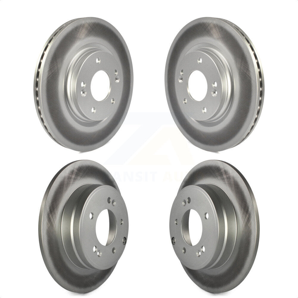 Front Rear Coated Disc Brake Rotors Kit For Hyundai Sonata Kia Optima With Manual Parking KG-101194