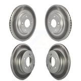 Front Rear Coated Disc Brake Rotors Kit For Hyundai Sonata Kia Optima With Manual Parking KG-101194