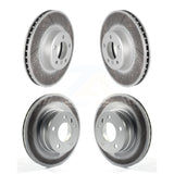 Front Rear Coated Disc Brake Rotors Kit For 2017 BMW 328d With 340mm Diameter Rotor KG-101215