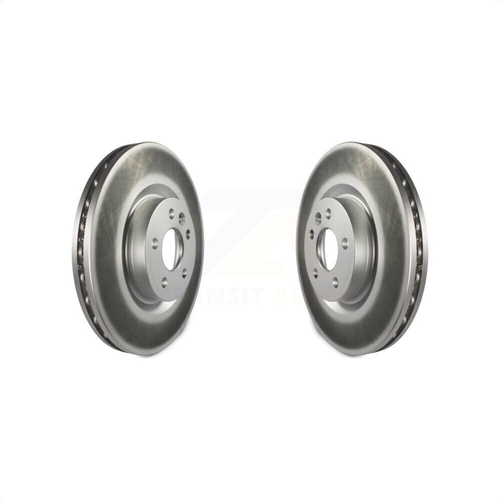 Front Coated Disc Brake Rotors Pair For Land Rover Discovery Sport Range Evoque Jaguar E-Pace KG-101222