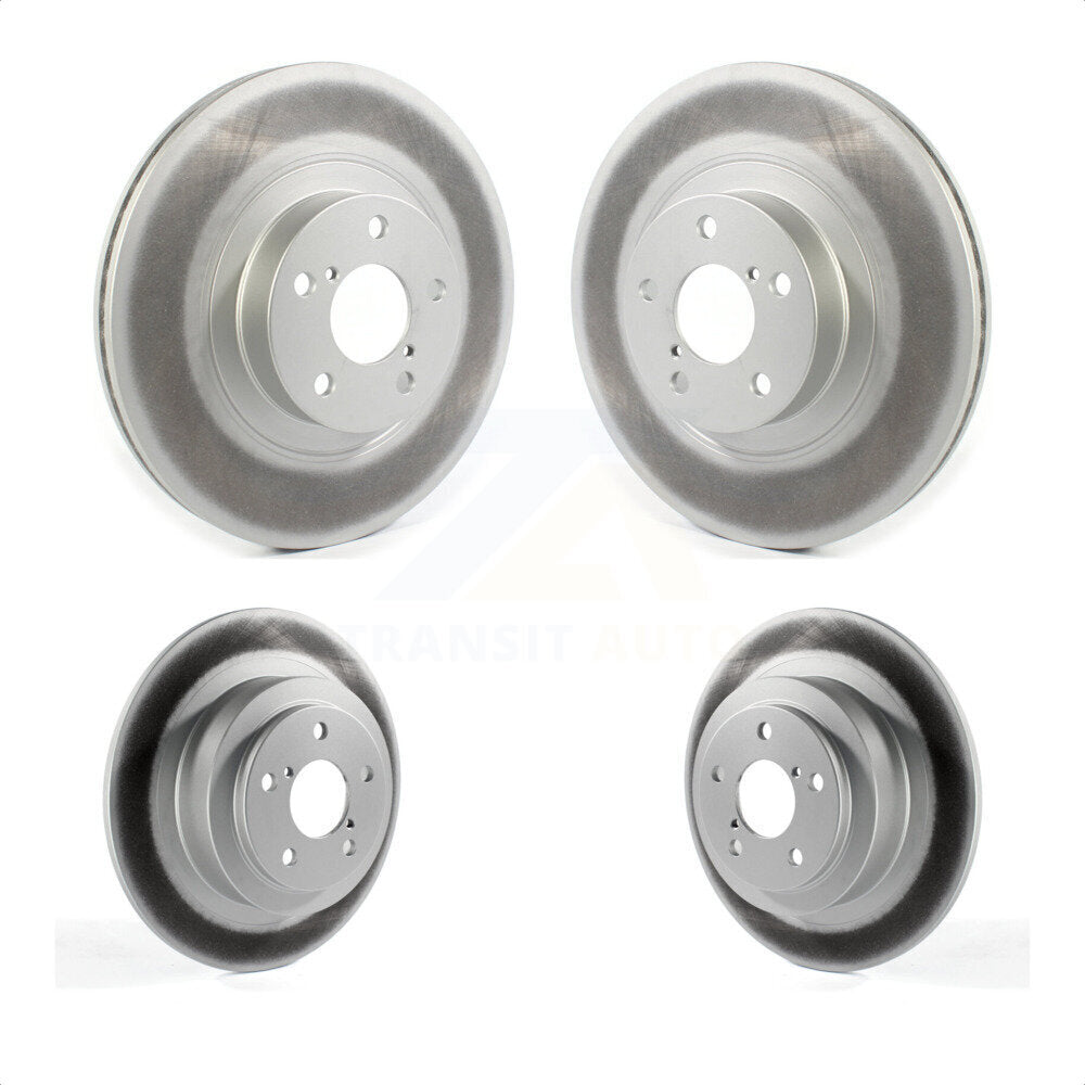 Front Rear Coated Disc Brake Rotors Kit For 2005-2006 Subaru Baja Turbocharged With 292mm Diameter Rotor KG-101250