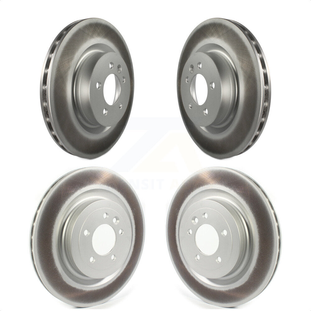 Front Rear Coated Disc Brake Rotors Kit For 2017 Land Rover Range Sport HSE SE with GAS engine KG-101259