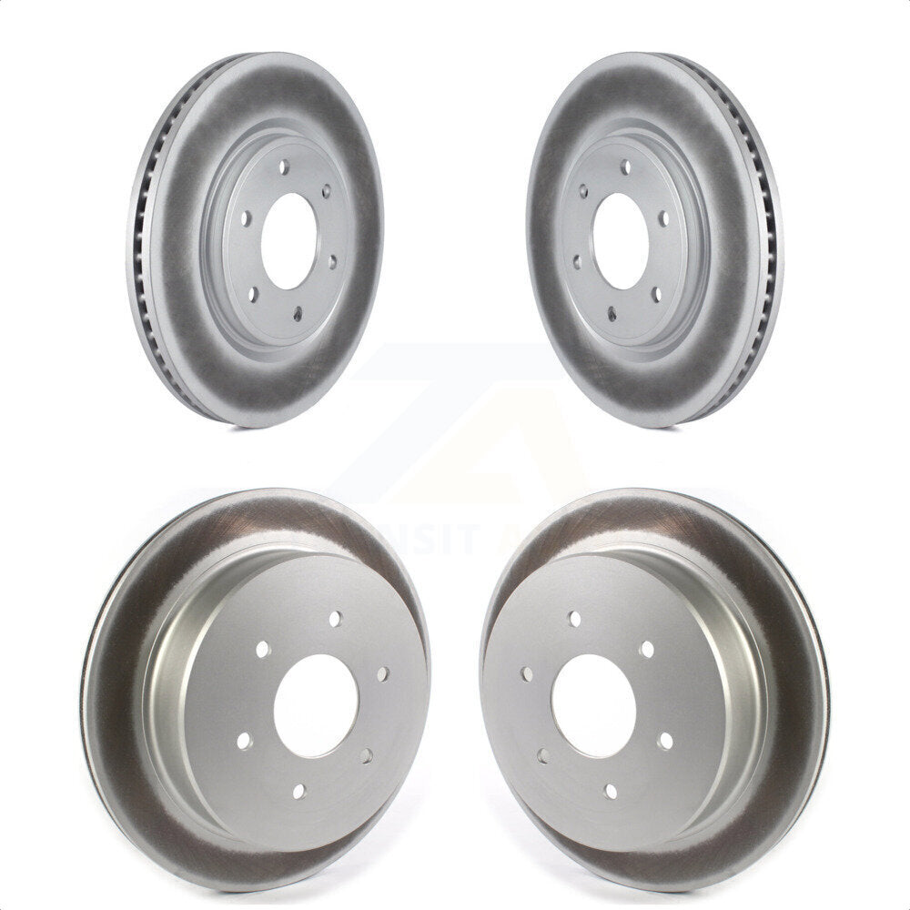 Front Rear Coated Disc Brake Rotors Kit For 2017-2022 Nissan TITAN KG-101262