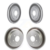Front Rear Coated Disc Brake Rotors Kit For 2017-2022 Nissan TITAN KG-101262