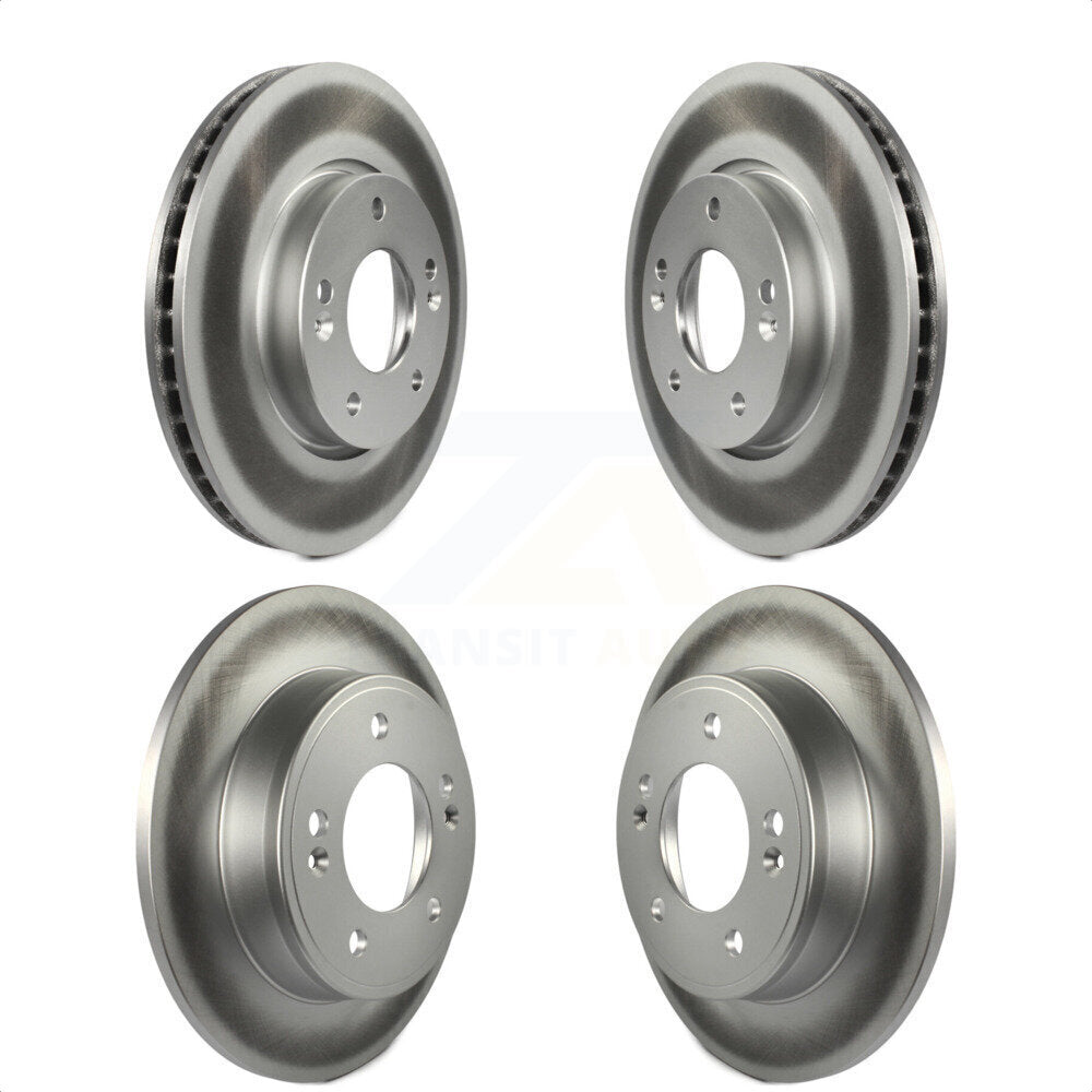Front Rear Coated Disc Brake Rotors Kit For 2014 Kia Forte5 EX KG-101265