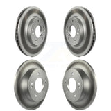 Front Rear Coated Disc Brake Rotors Kit For 2014 Kia Forte5 EX KG-101265
