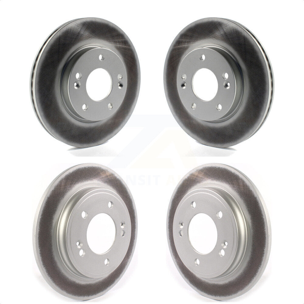 Front Rear Coated Disc Brake Rotors Kit For 2019-2021 Hyundai Veloster Naturally Aspirated KG-101267