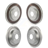 Front Rear Coated Disc Brake Rotors Kit For Kia Rio Hyundai Accent KG-101272