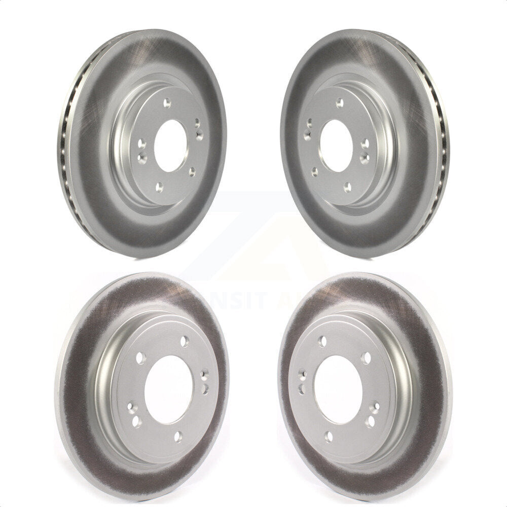 Front Rear Coated Disc Brake Rotors Kit For Hyundai Elantra Kia Forte Veloster KG-101280