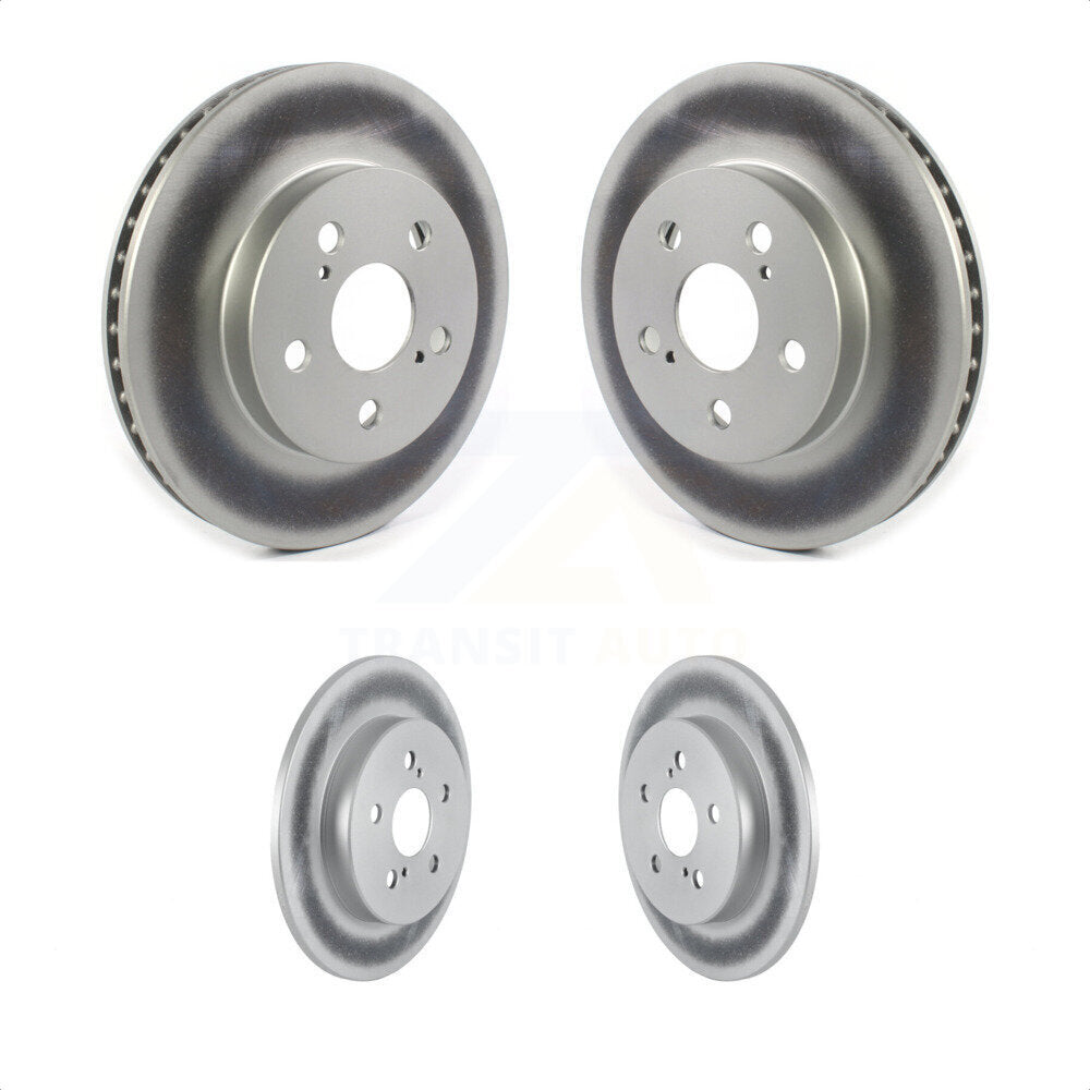 Front Rear Coated Disc Brake Rotors Kit For 2020-2021 Toyota Corolla FULL HYBRID EV-GAS (FHEV) engine With Electric Parking KG-101287