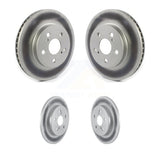 Front Rear Coated Disc Brake Rotors Kit For 2020-2021 Toyota Corolla FULL HYBRID EV-GAS (FHEV) engine With Electric Parking KG-101287