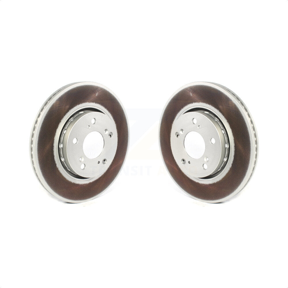 Front Coated Disc Brake Rotors Pair For Acura RLX KG-101327