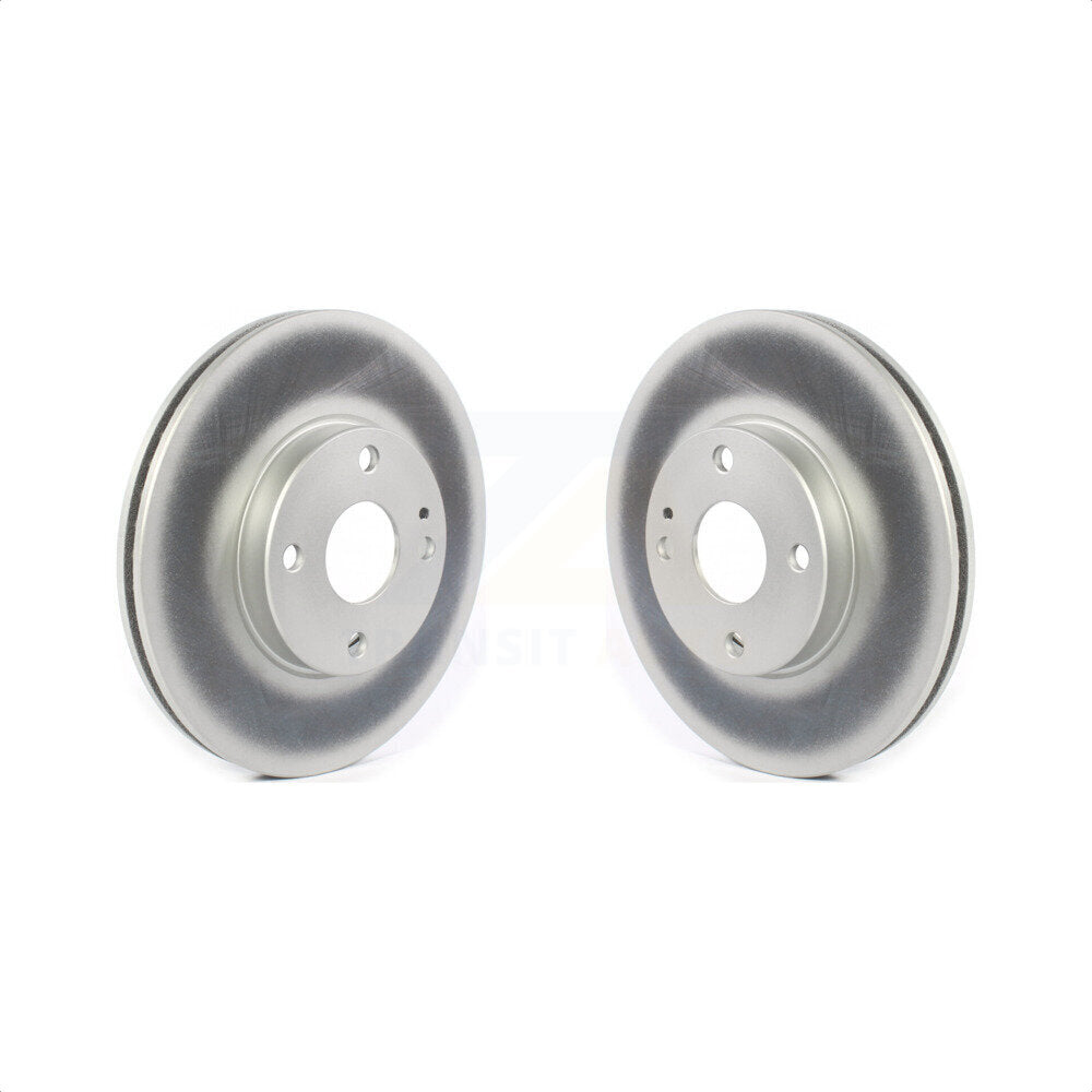 Front Coated Disc Brake Rotors Pair For Toyota Yaris iA Scion KG-101330