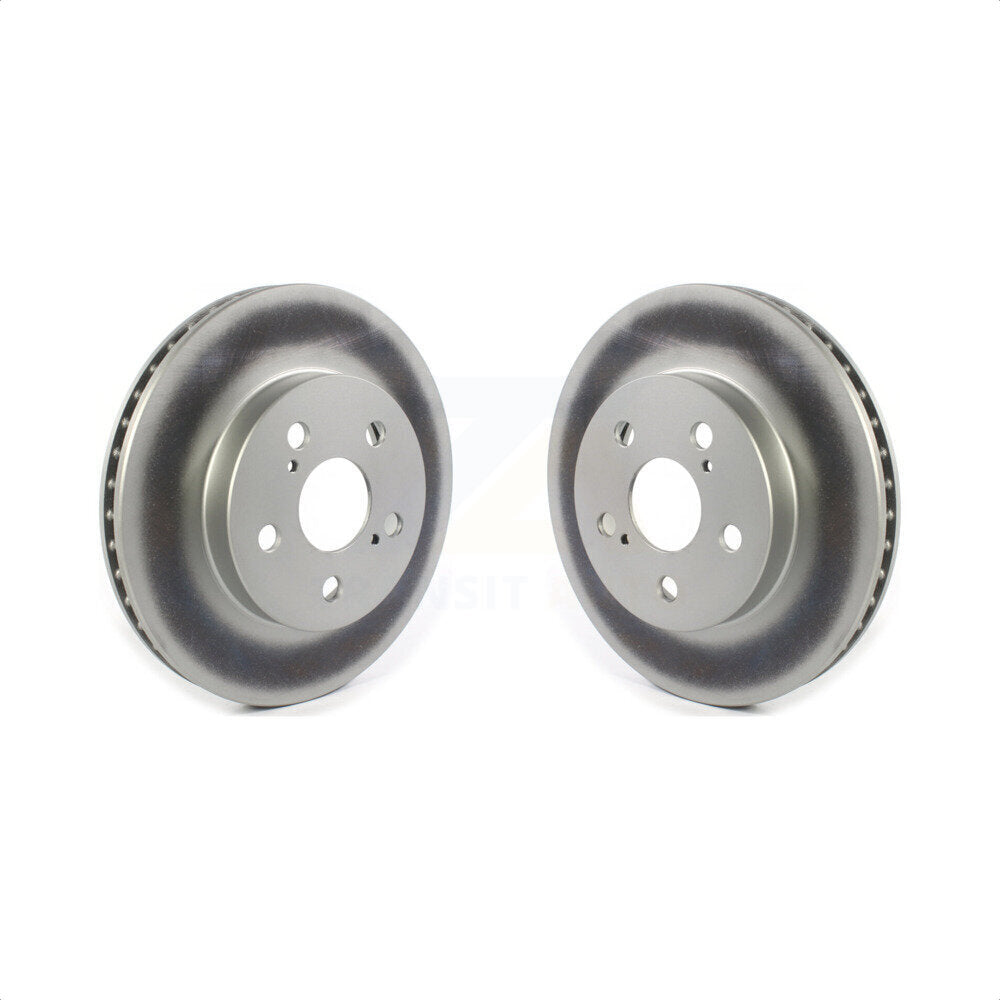 Front Coated Disc Brake Rotors Pair For Toyota Prius Corolla Prime AWD-e KG-101332