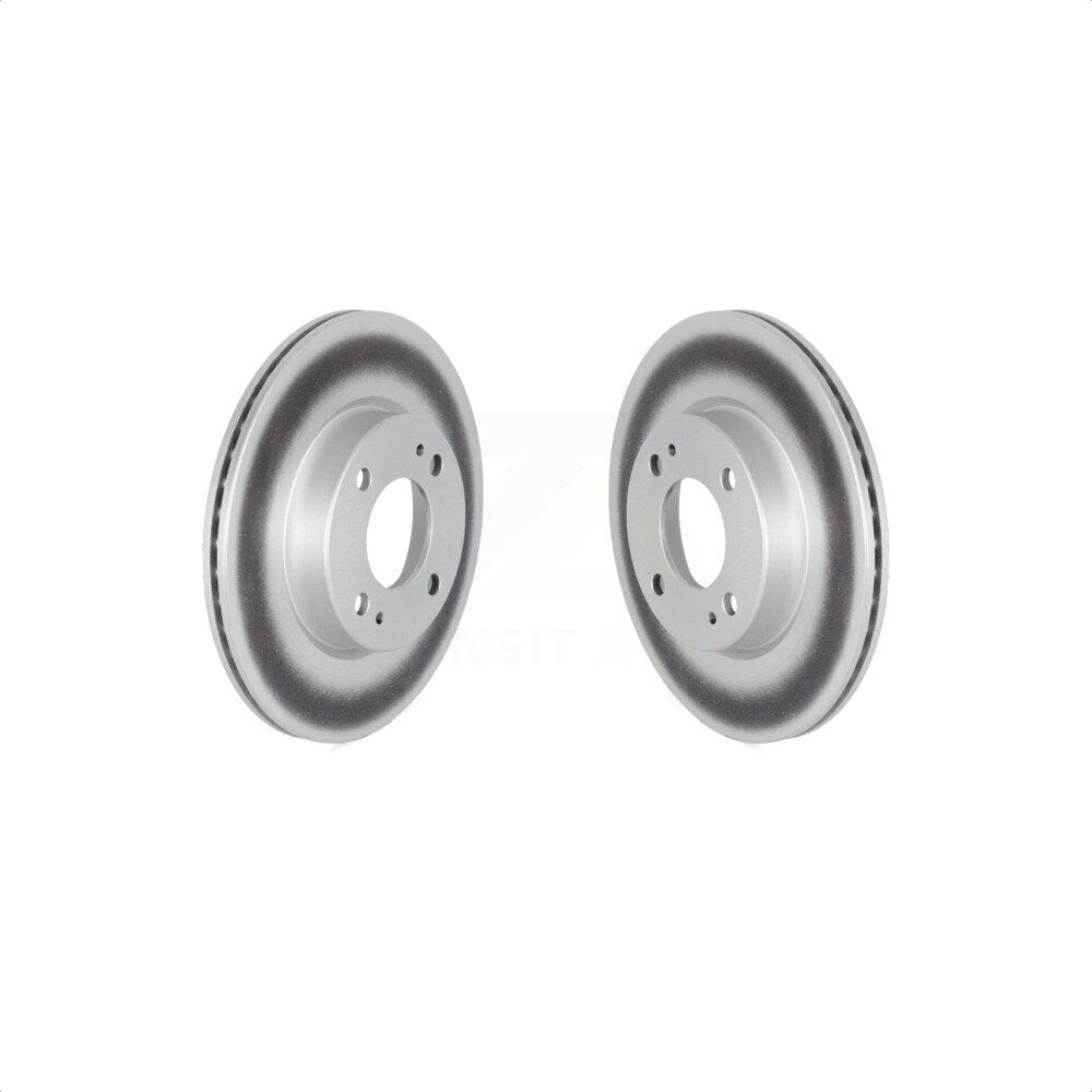 Front Coated Disc Brake Rotors Pair For 2017-2022 Mitsubishi Mirage G4 KG-101333