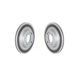Front Coated Disc Brake Rotors Pair For 2017-2022 Mitsubishi Mirage G4 KG-101333