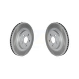 Front Coated Disc Brake Rotors Pair For Subaru Crosstrek Impreza KG-101344