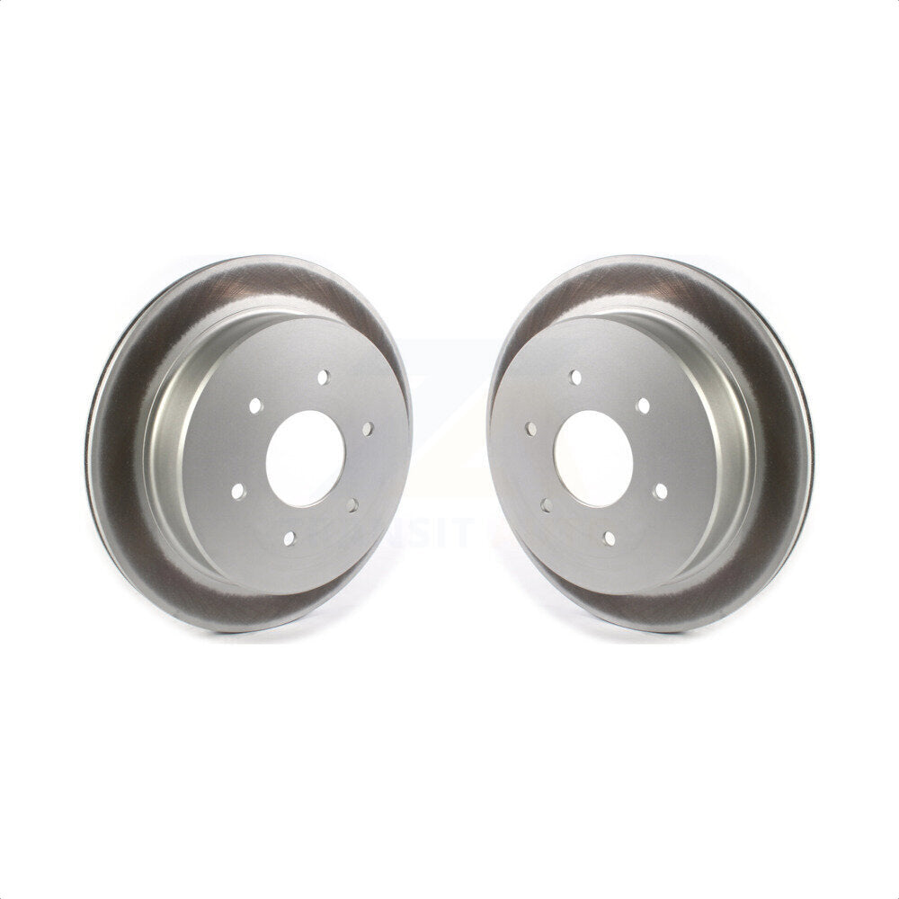 Rear Coated Disc Brake Rotors Pair For 2017-2022 Nissan TITAN KG-101369